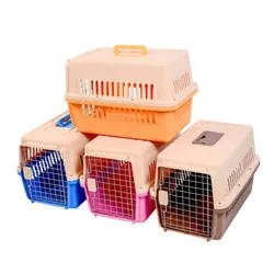 Cage de transport pour animaux de compagnie, boîte de voyage en plastique Portable durable