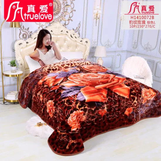 Couverture de lit en fourrure de vison réversible en peluche florale lourde, chaude, unique, personnalisée, pour animaux de compagnie, femmes, élégante, solide, couvertures lestées au toucher