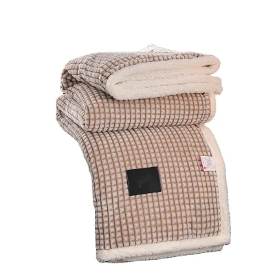 Couverture à carreaux en laine, personnalisée, bonne solidité des couleurs, grille de maïs pour chien de compagnie, couvre-lit moelleux en peluche, couverture à carreaux